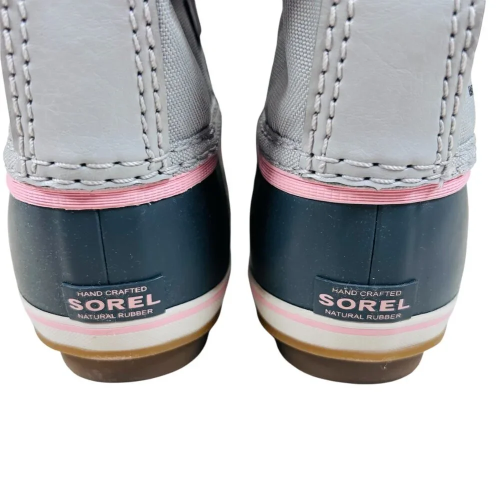 Sorel YOOT PAC Waterproof Nylon 13 Girls Pink Snow Boots Insulated Lace Up Outdo